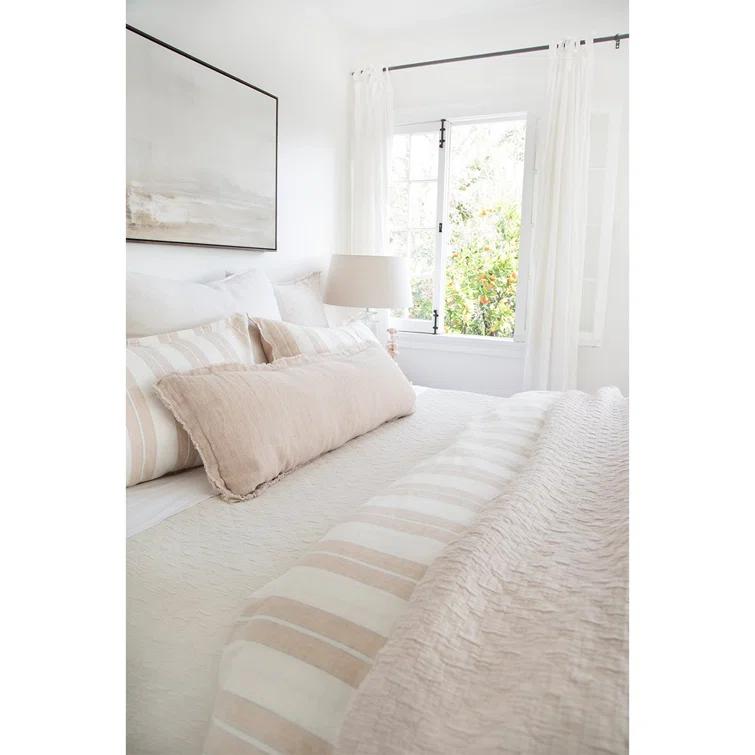 Ojai Cotton Matelassé Coverlet by Pom Pom at Home - Blush / Queen