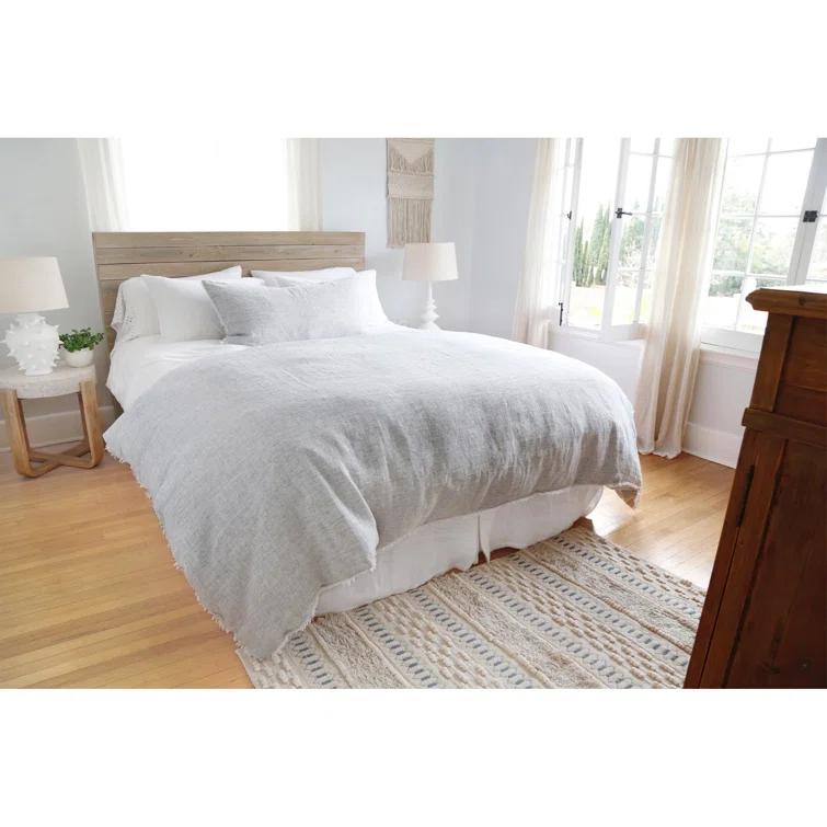 Logan Linen Duvet by Pom Pom at Home - Navy / King