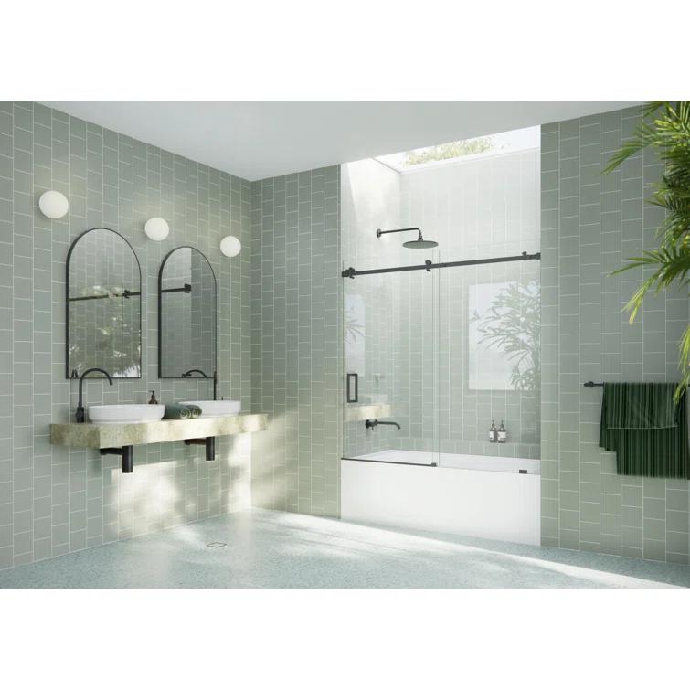 Astro 56 in. - 60 in. x 60 in. Frameless Sliding Bathtub Door