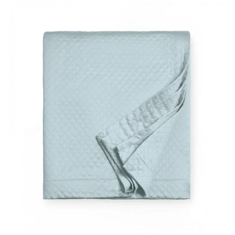 Bari Diamond Piqué King Coverlet in Aquamarine Cotton
