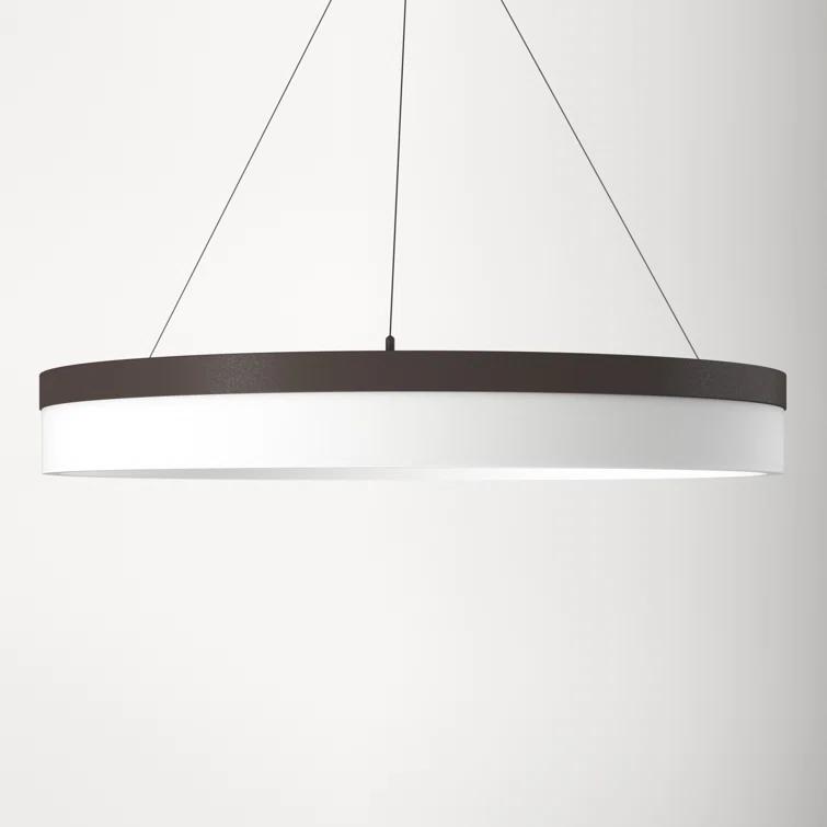 Danica Single Light Metal Dimmable LED Chandelier