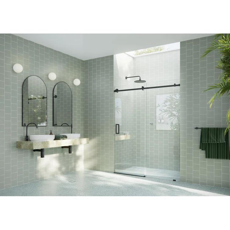 Astro 60 - 64 in. x 78 in. Fully Frameless Glass Sliding Shower Door