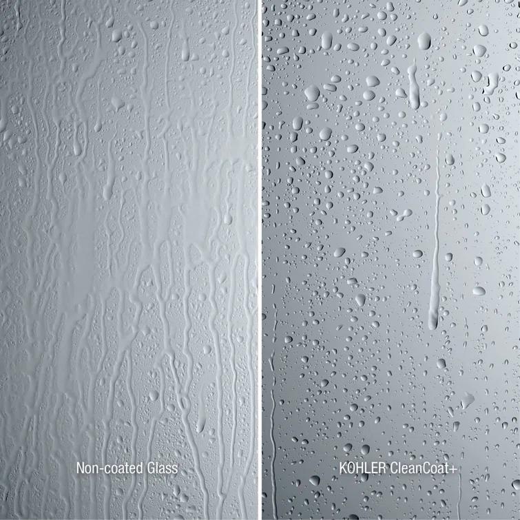Levity 59.62" x 62" Bypass Bath Door with CleanCoat® Technology