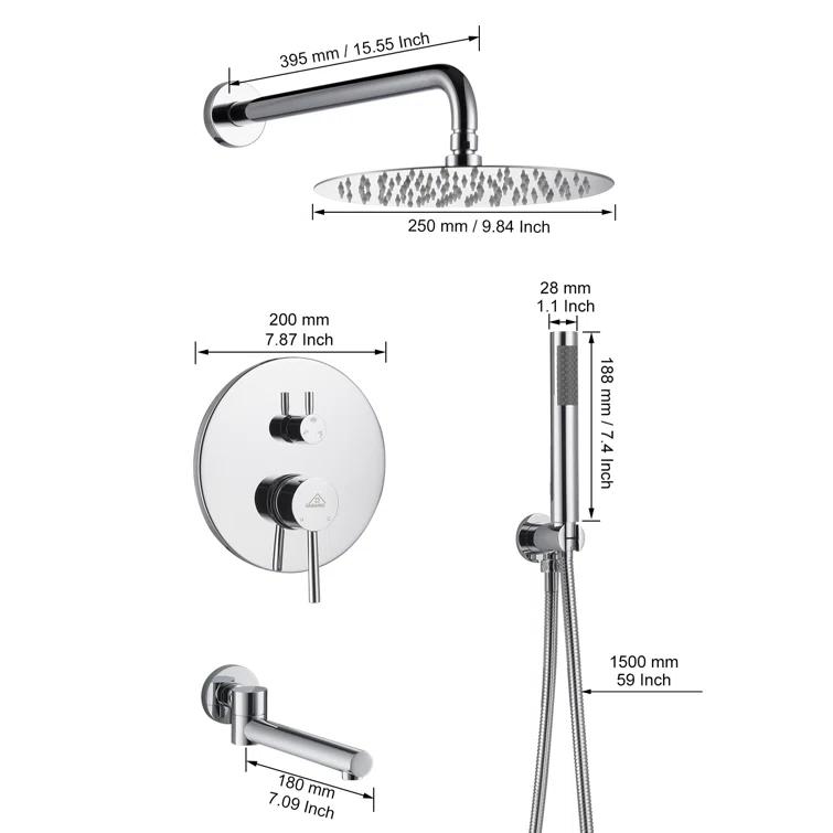 PureEssence Pressure-Balanced (Temperature And Volume) All-In-One Kit with Rough in-Valve