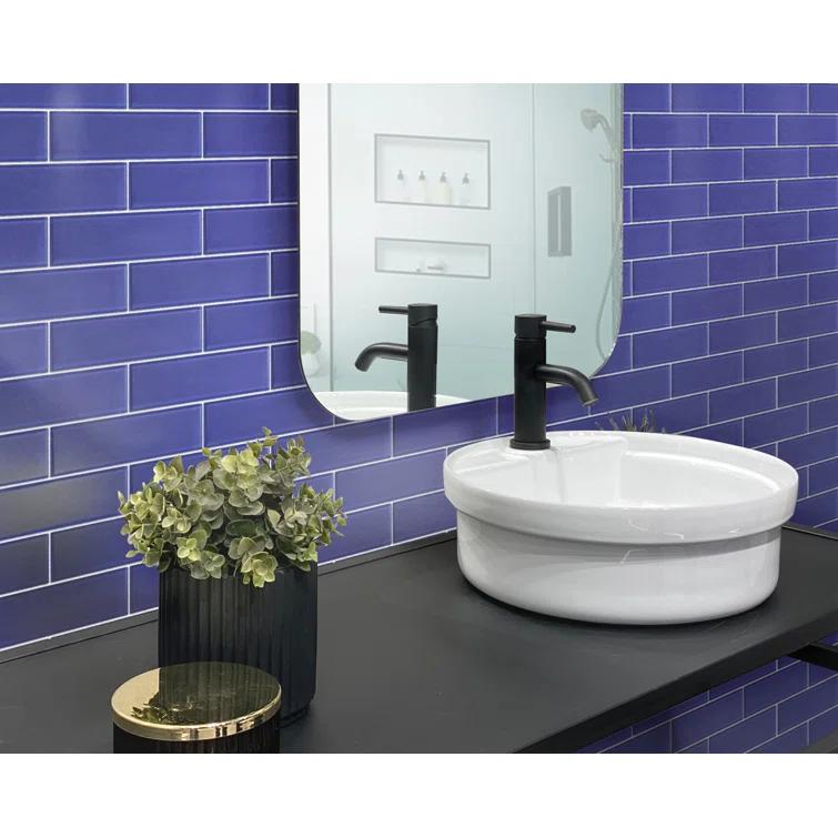3" X 12" Glass Brick Look Subway Wall Tile