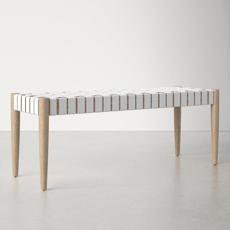 Orin 47" Woven Leather Bench