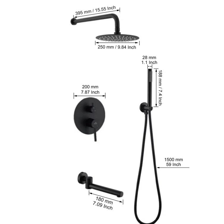 PureEssence Pressure-Balanced (Temperature And Volume) All-In-One Kit with Rough in-Valve