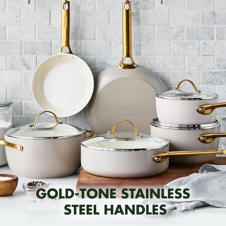 GreenPan ™ Reserve Taupe 10-Piece Ceramic Non-Stick Cookware Set with Bonus Cookbook
