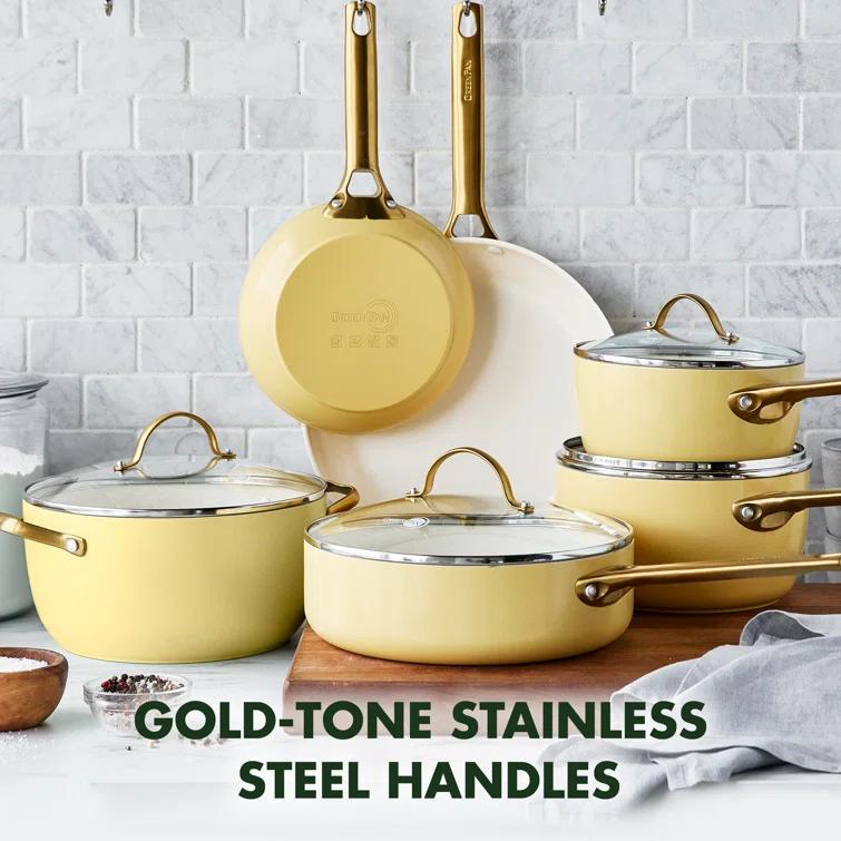 GreenPan Reserve Hard Anodized Healthy Ceramic Nonstick 10 Piece Cookware Set