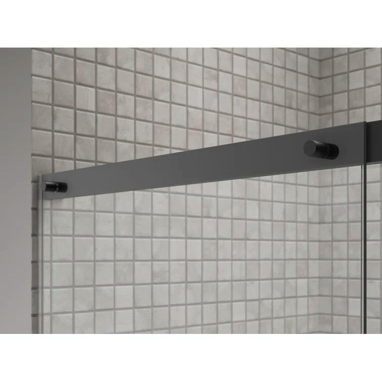 Elate Sliding Shower Door, 70-1/2-In H X 56-1/4 - 59-5/8-In W, With 1/4-In Thick Crystal Clear Glass
