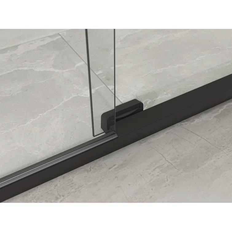 Elate Sliding Shower Door, 70-1/2-In H X 56-1/4 - 59-5/8-In W, With 1/4-In Thick Crystal Clear Glass