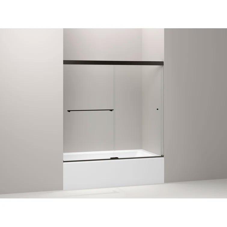 Revel 59.63'' x 55.5'' Double Sliding Bath Door with CleanCoat® Technology
