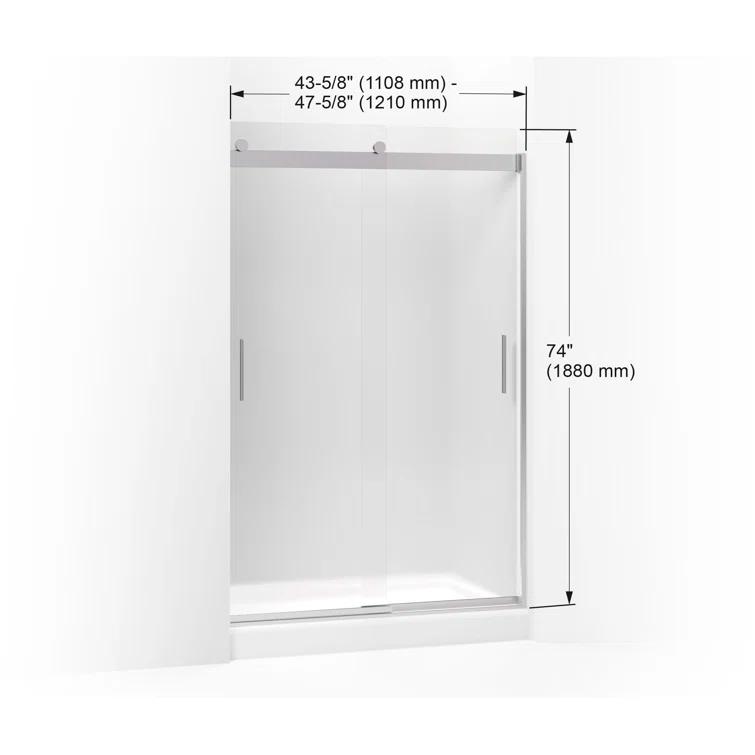 Levity 47.58" x 74" Bypass Shower Door with CleanCoat® Technology