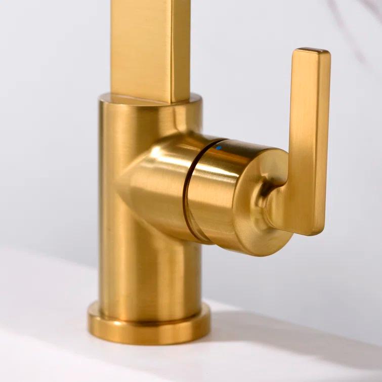 Single Hole Bathroom Faucet with Drain Assembly