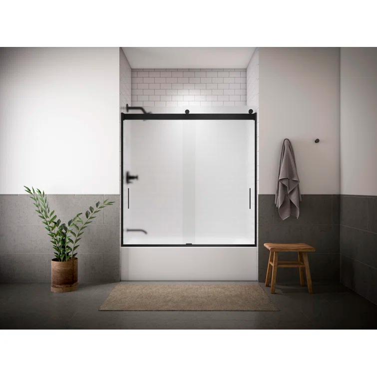 Levity 59.62" x 62" Bypass Bath Door with CleanCoat® Technology