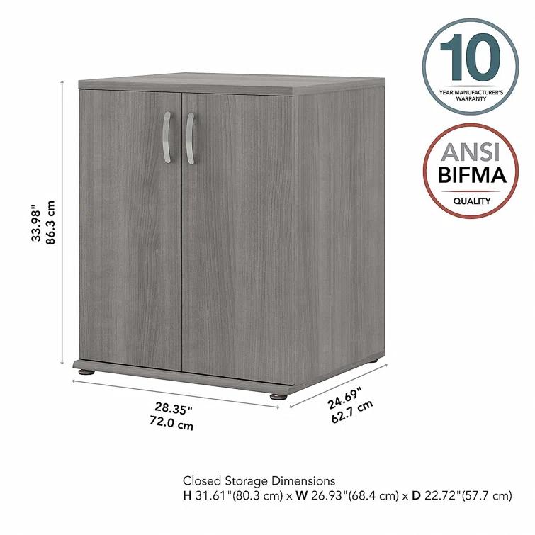 Bush Business Furniture Universal Laundry Room Storage Cabinet with Doors and Shelves