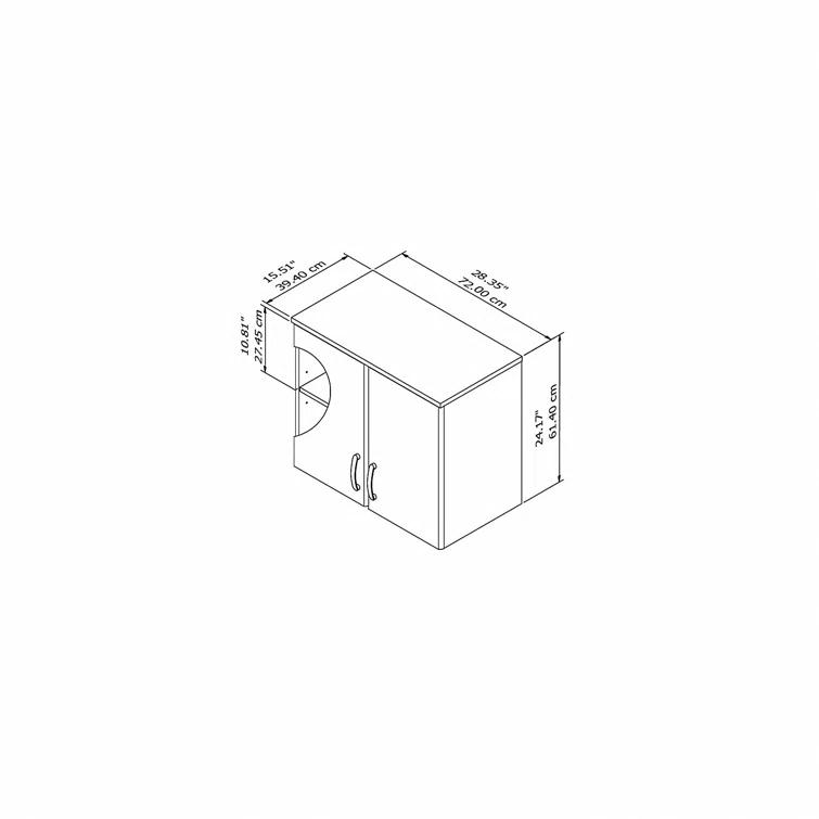 Universal Storage 28.5'' Wide 2 - Shelf Storage Cabinet