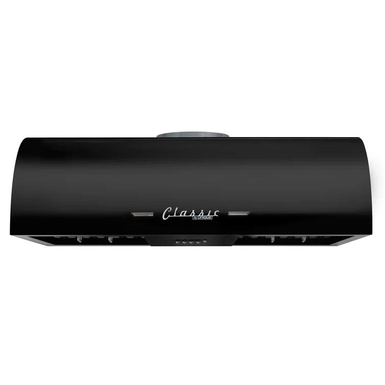 Classic Retro 24" 500 CFM Ducted Under Cabinet Range Hood with Stainless Steel Baffles and Light