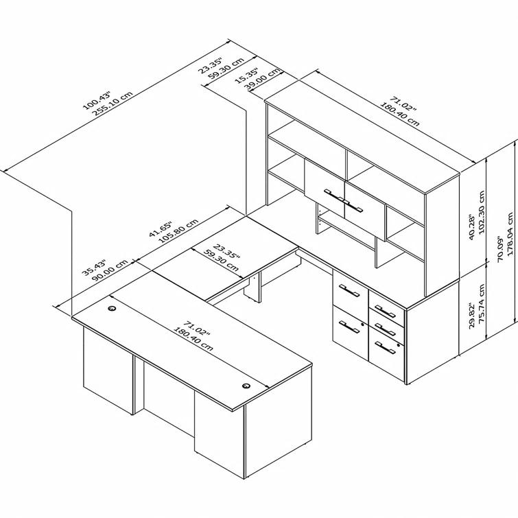 Office 500 U-Shaped Executive Desk