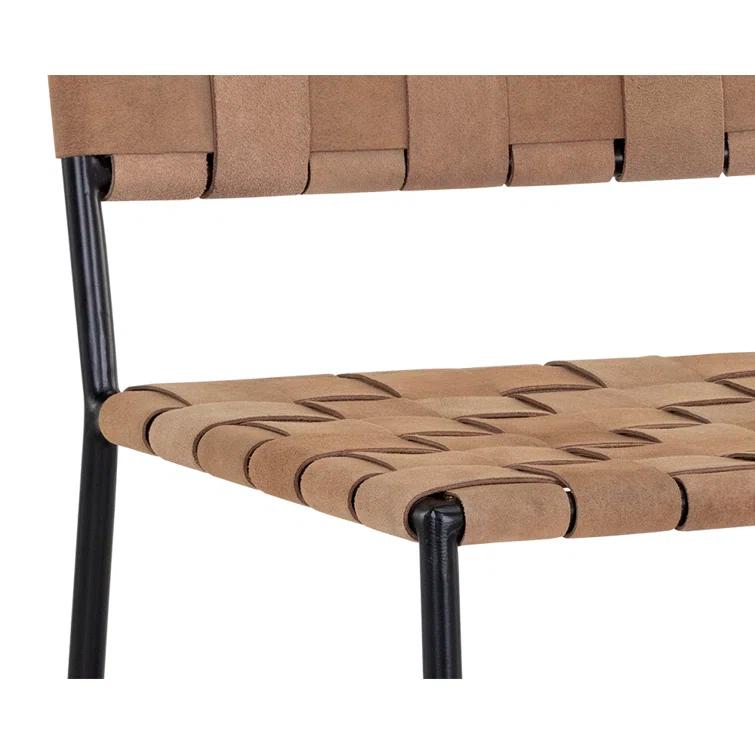 Woven Leather Dining Chair