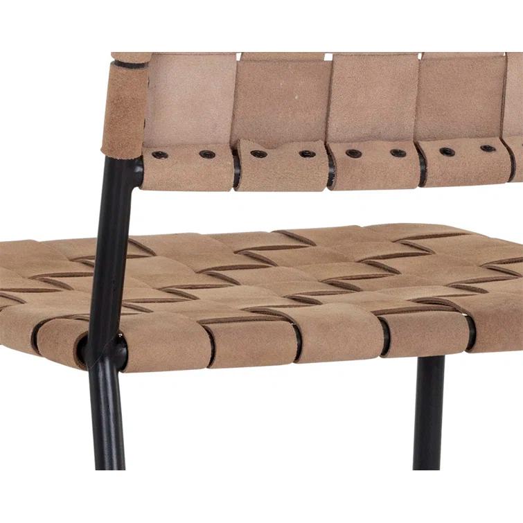 Woven Leather Dining Chair