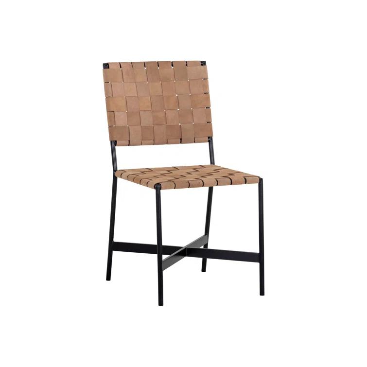 Woven Leather Dining Chair