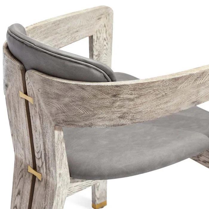 Maryl 20'' H Linen Upholstered Oak Armchair