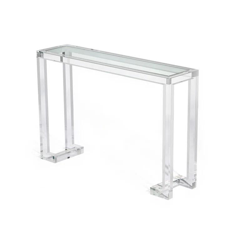 Ava Glass Top Console Table
