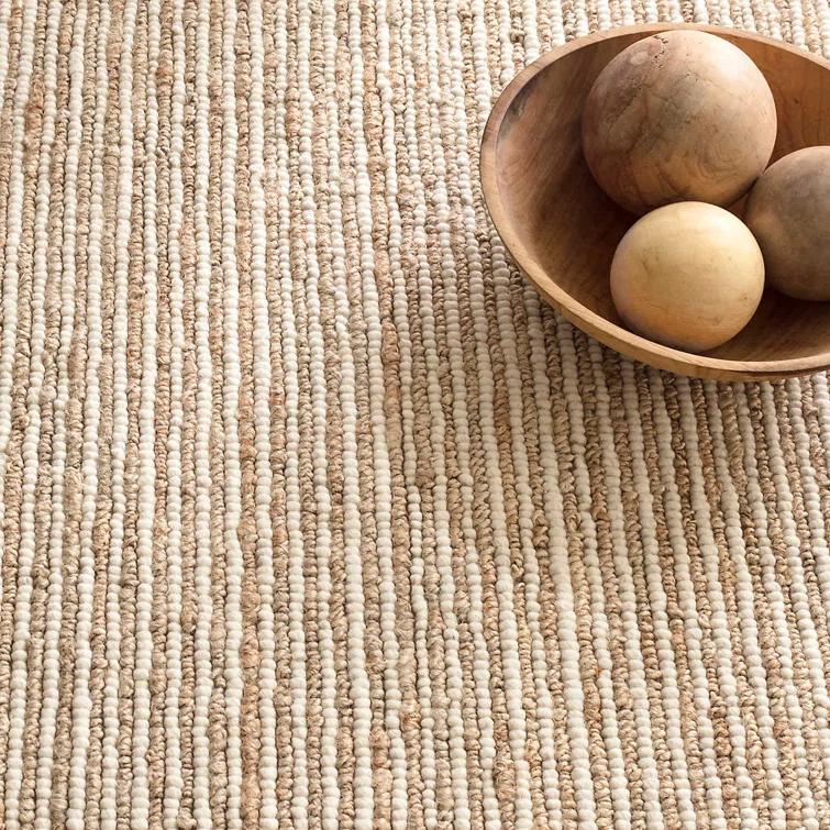 Dash and Albert Rugs Twiggy Natural Handwoven Wool/Jute Rug