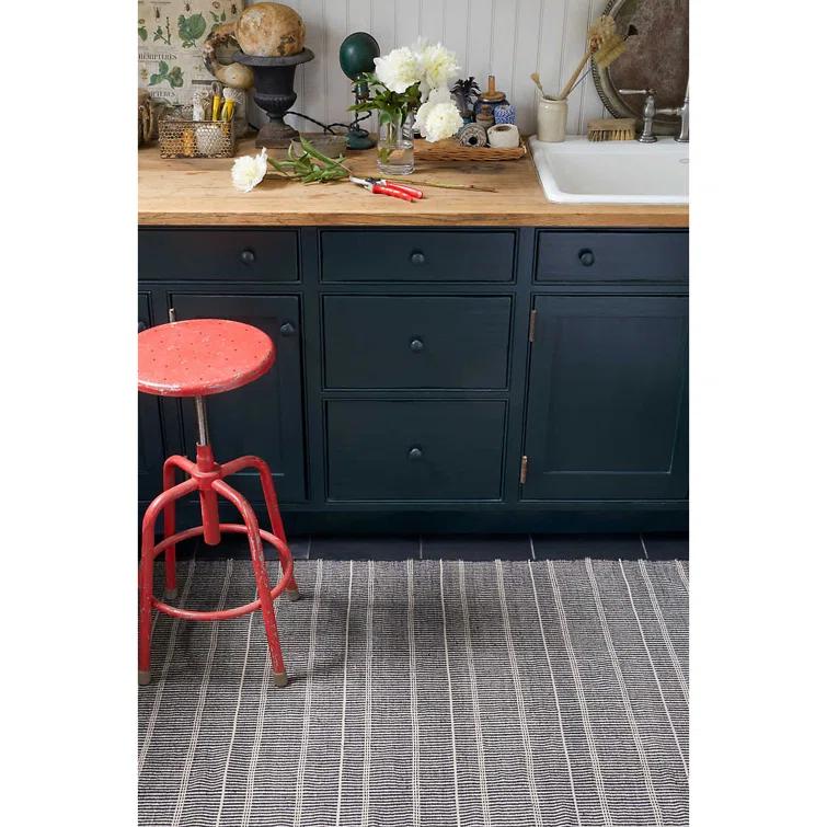 Samson Black Handwoven Indoor/Outdoor Rug