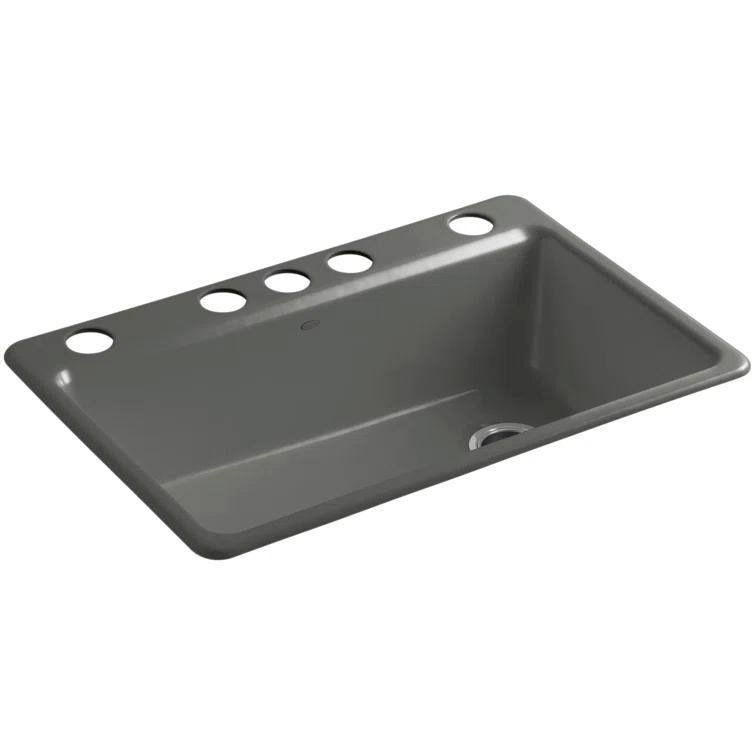 Riverby 33" x 22" x 9-5/8" Under-Mount Single-Bowl Kitchen Sink with Accessories
