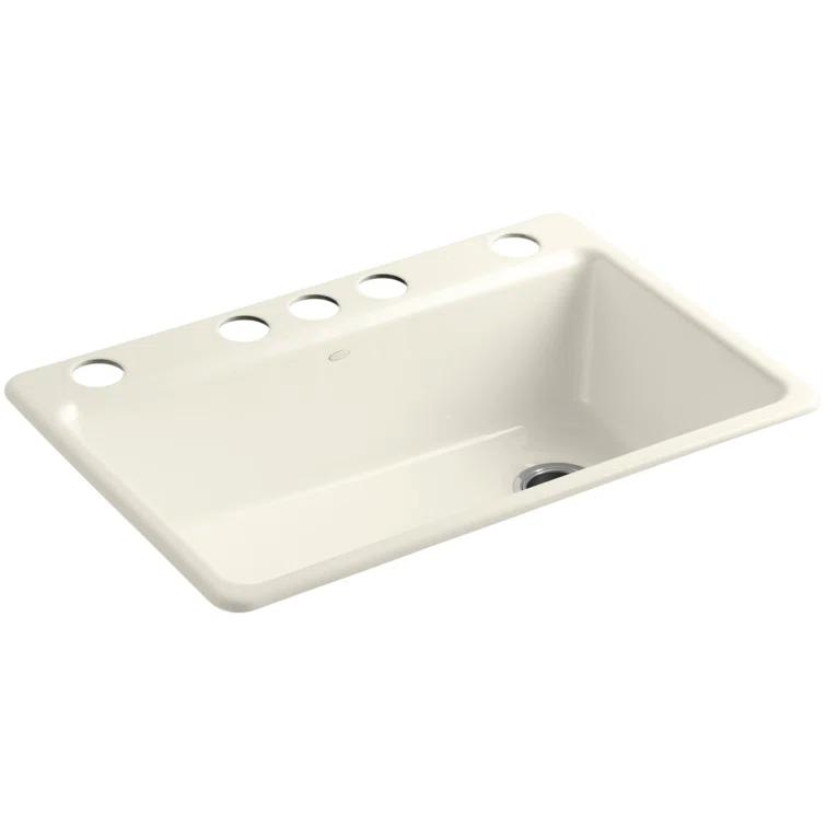 Riverby 33" x 22" x 9-5/8" Under-Mount Single-Bowl Kitchen Sink with Accessories