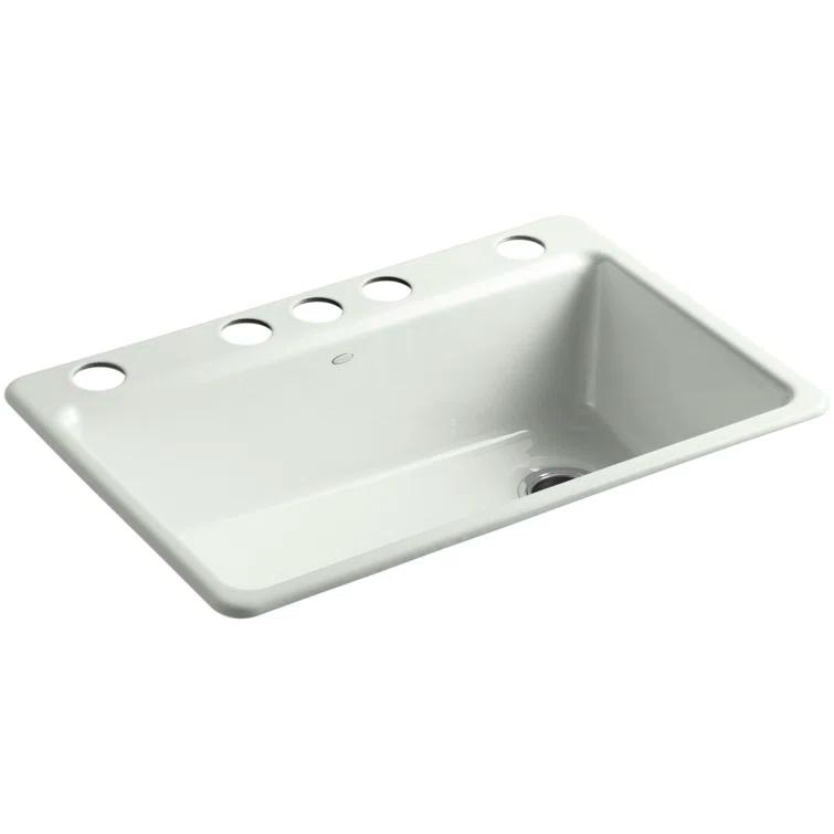 Riverby 33" x 22" x 9-5/8" Under-Mount Single-Bowl Kitchen Sink with Accessories