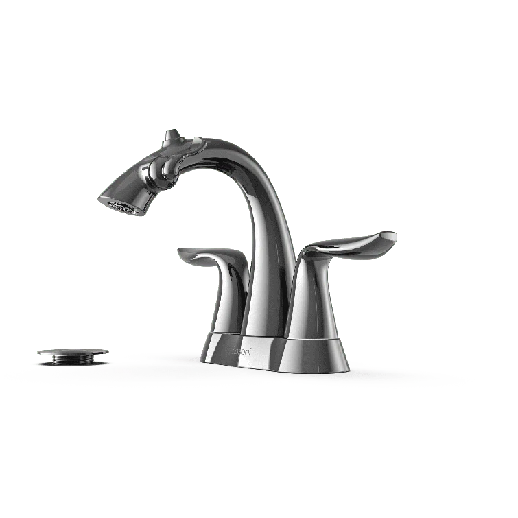 Da Vinci Widespread Bathroom Fountain Faucet with Drain Assembly