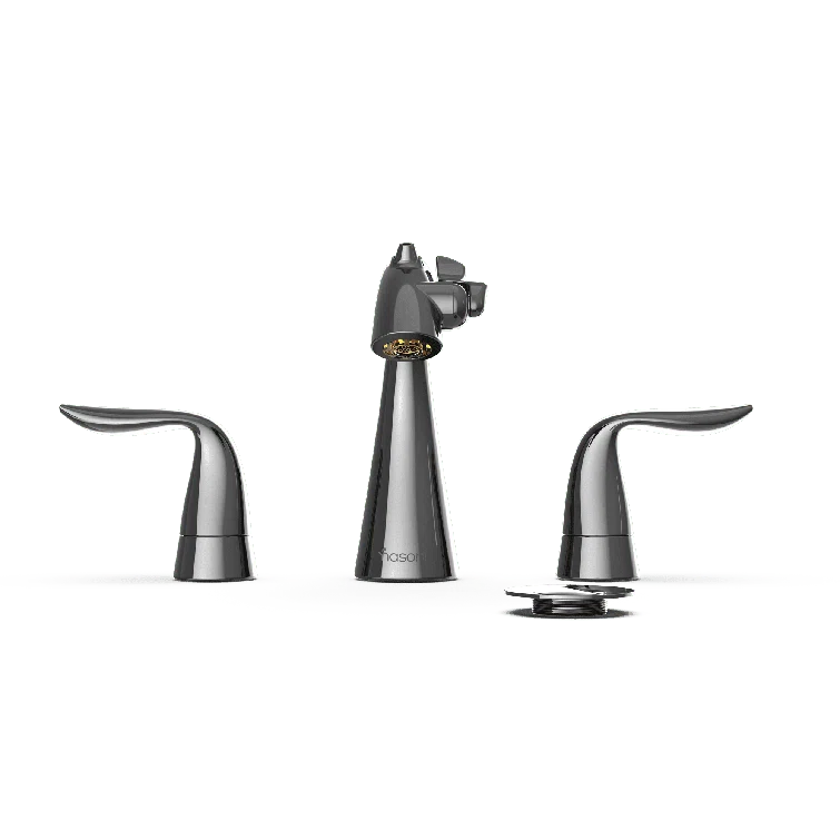 Da Vinci Widespread Bathroom Fountain Faucet with Drain Assembly