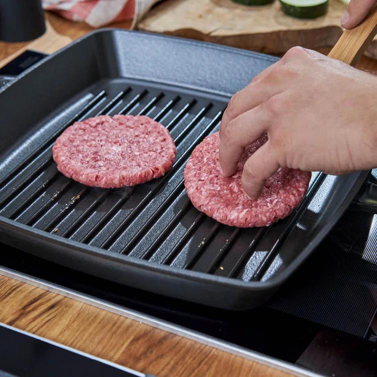 Staub ® 12" Matte Black Enameled Cast Iron Square Grill Pan