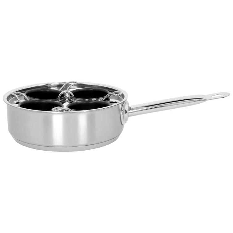 Demeyere Resto 4-cup Stainless Steel Egg Poacher Set