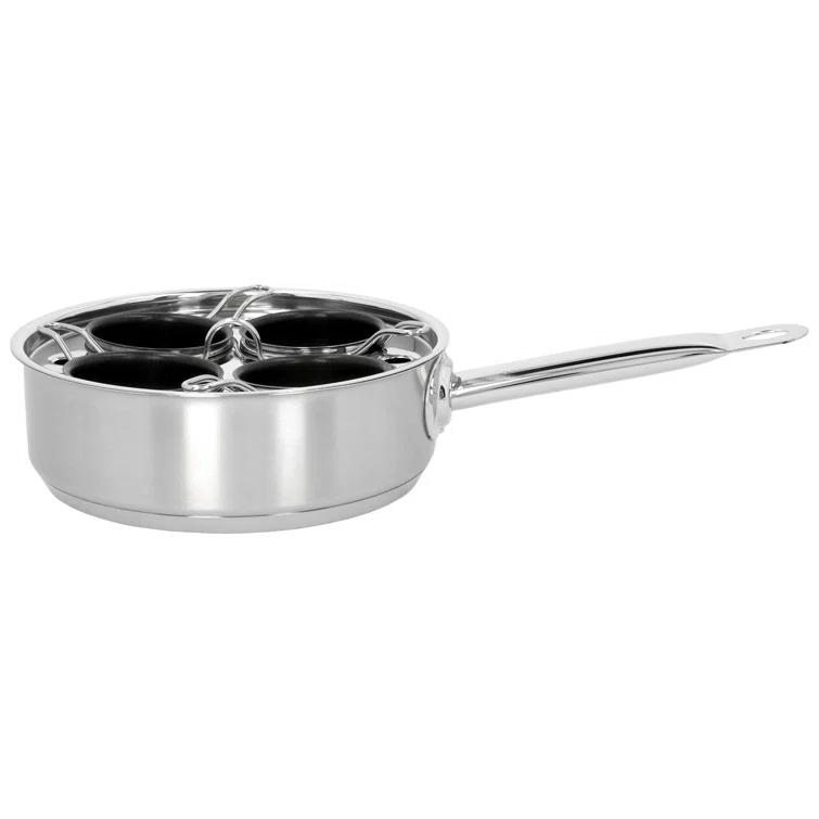 Demeyere Resto 4-cup Stainless Steel Egg Poacher Set