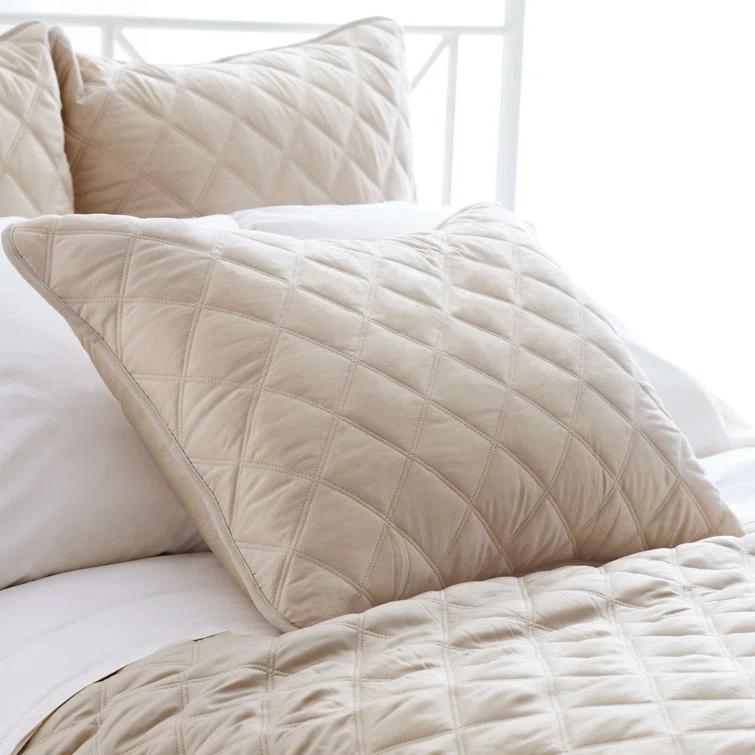 Pine Cone Hill Quilted Silken Solid Coverlet