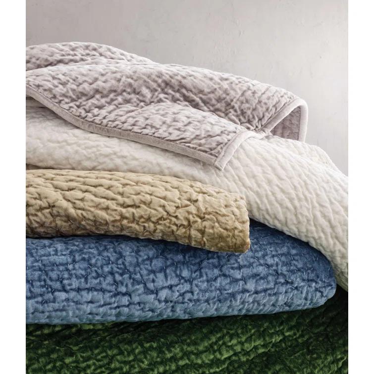 Pine Cone Hill Parisienne Velvet Evergreen Quilt