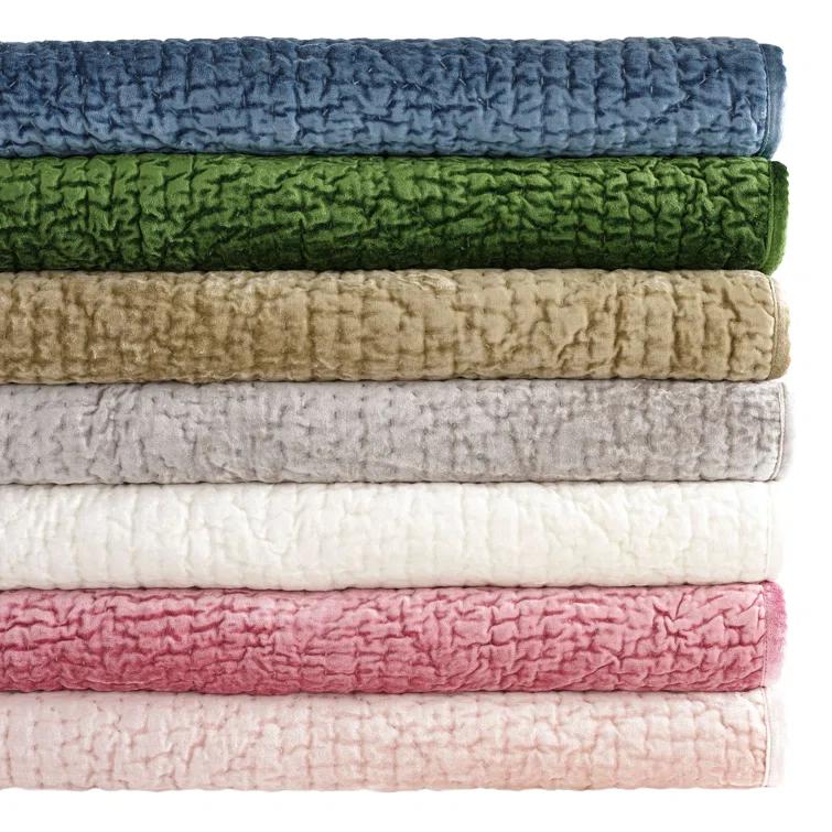Pine Cone Hill Parisienne Velvet Evergreen Quilt