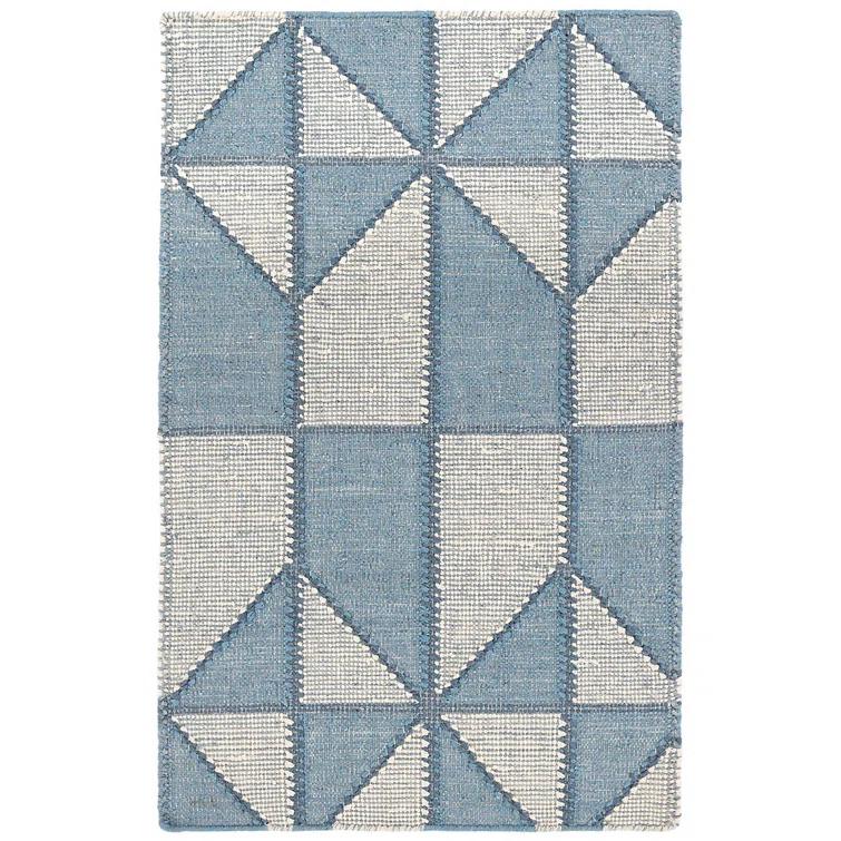 Ojai Blue Hand Loom Knotted Cotton Rug