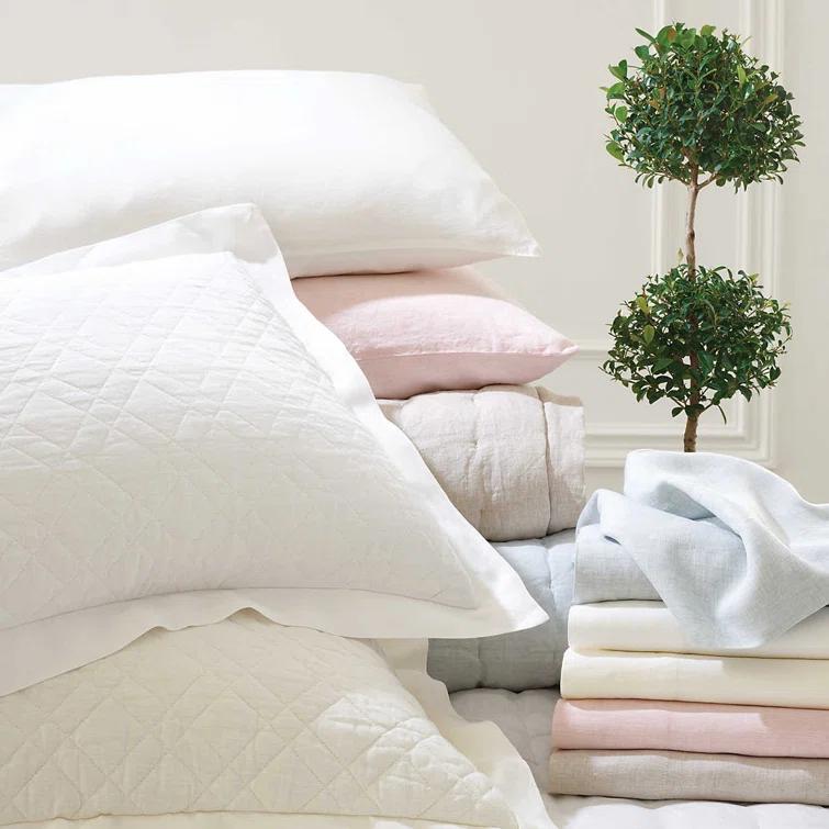 Ivory Twin Linen Duvet Cover with Matching Sham