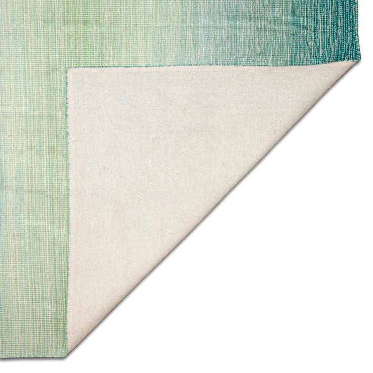 Myhre Ombre Handmade Hand-Loomed Wool Aqua Area Rug