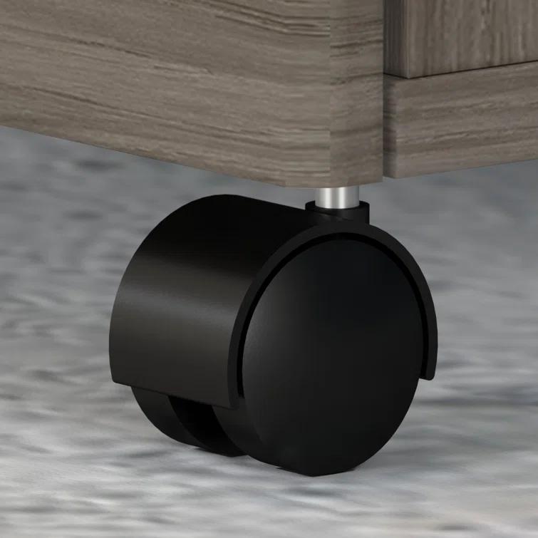 Studio C Executive Office Desk with Mobile File Cabinet