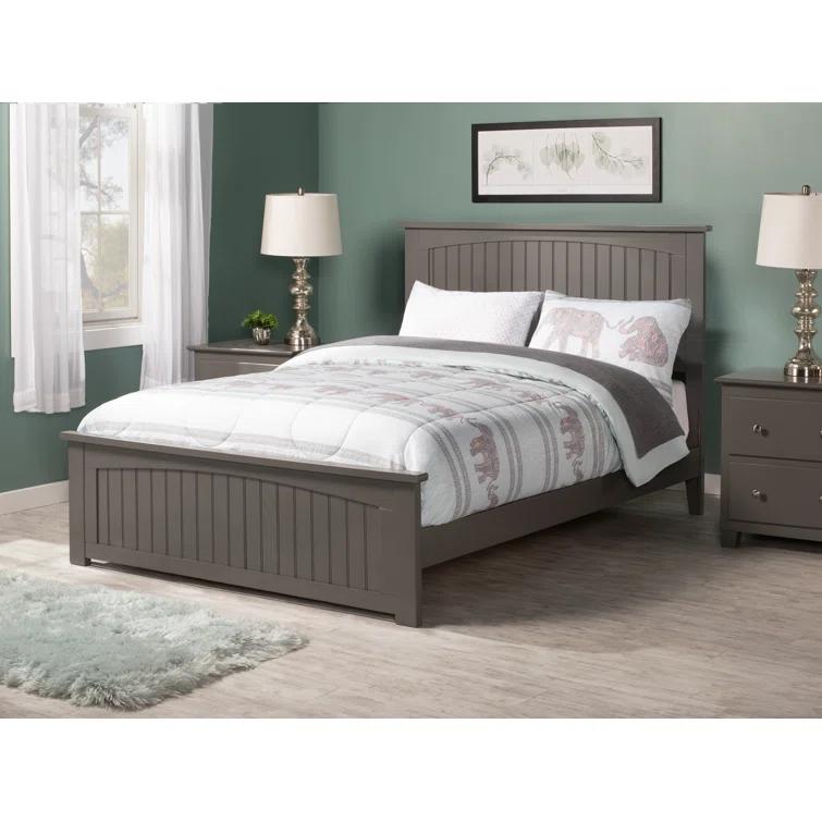 Nantucket Low Profile Solid Wood Platform Bed with Matching Footboard