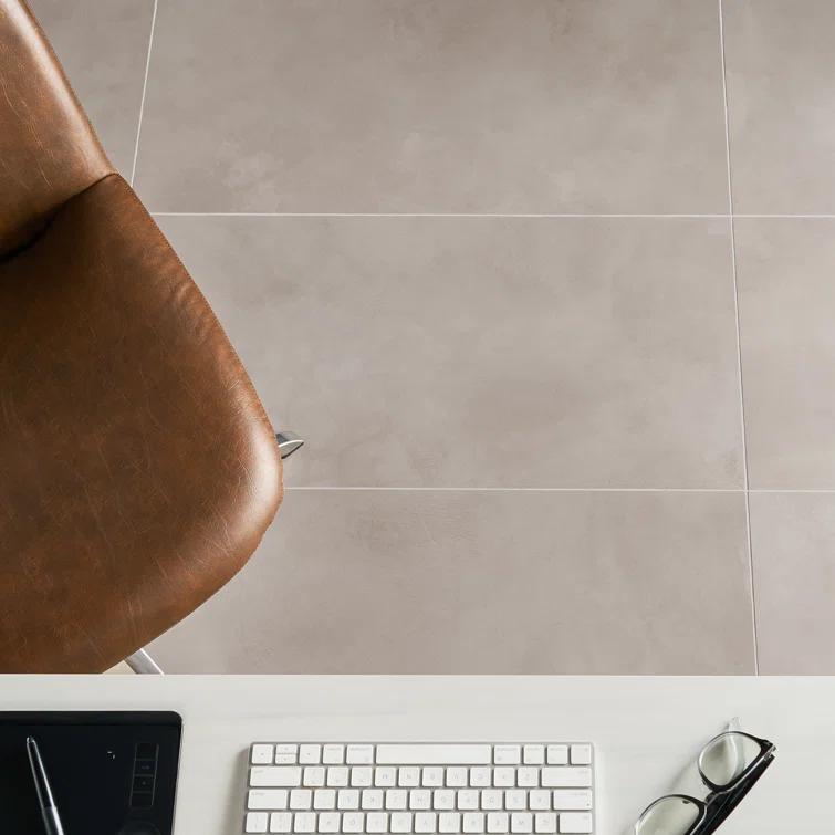 Ryx 15.74 in. x 31.49 in. Matte Porcelain Concrete Look Floor and Wall Tile (13.77 Sq. Ft. / Case)