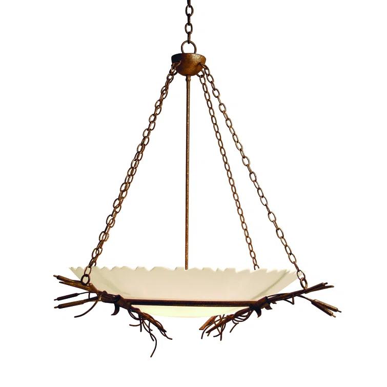 Cattail 6 - Light Antique Rust Unique/Statement Pendant