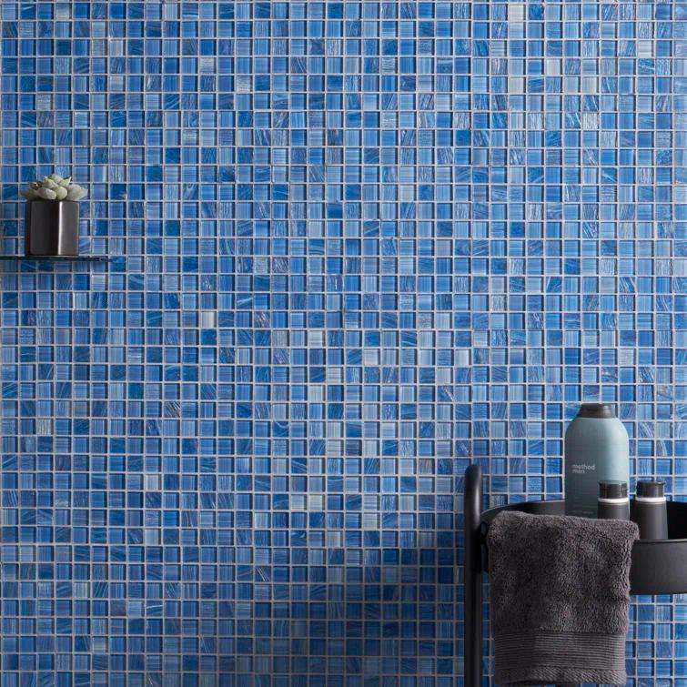 Jayla 11.81 in. x 11.81 in. Polished Glass Floor and Wall Mosaic Tile