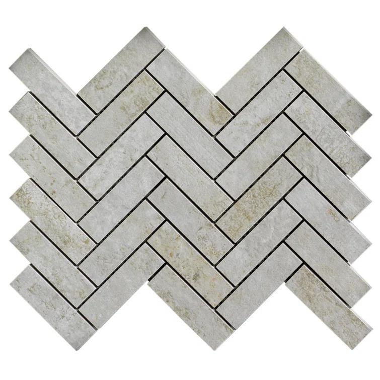 Mantis 10.03 in. x 10.62 in. Herringbone Matte Porcelain Floor & Wall Mosaic Tile (0.75 Sq.Ft./Each)